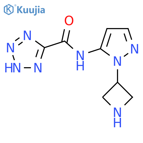 N-1-(azetidin-3-yl)-1H-pyrazol-5-yl-1H-1,2,3,4-tetrazole-5-carboxamide structure
