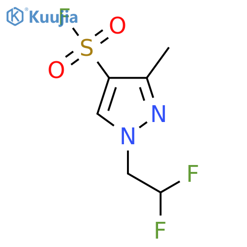 1-(2,2-difluoroethyl)-3-methyl-1H-pyrazole-4-sulfonyl fluoride structure