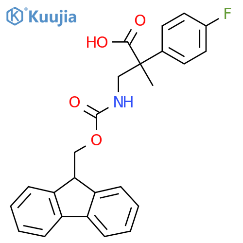 3-(9H-Fluoren-9-ylmethoxycarbonylamino)-2-(4-fluorophenyl)-2-methylpropanoic acid structure