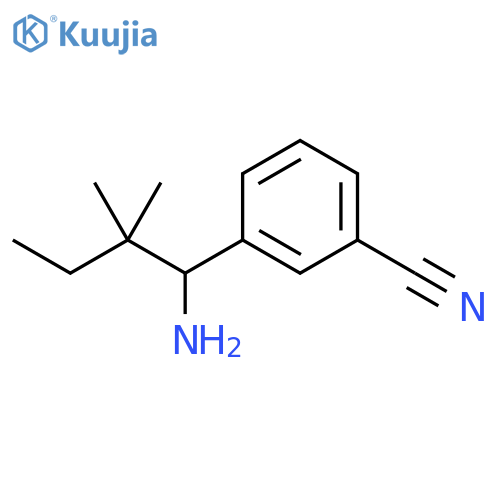 Benzonitrile, 3-(1-amino-2,2-dimethylbutyl)- structure