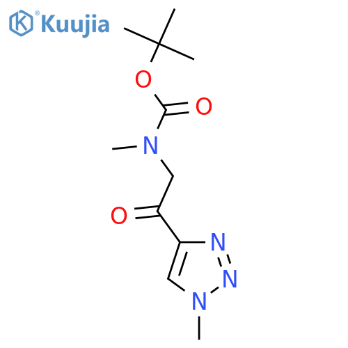 tert-butyl N-methyl-N-[2-(1-methyl-1H-1,2,3-triazol-4-yl)-2-oxoethyl]carbamate structure