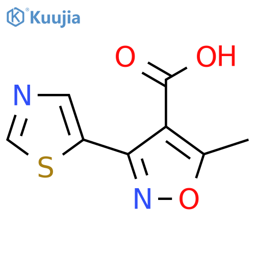 5-Methyl-3-(5-thiazolyl)isoxazole-4-carboxylic Acid structure