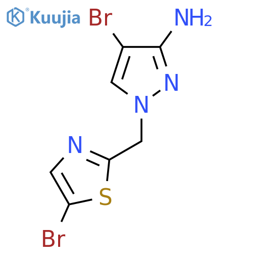 4-bromo-1-(5-bromo-1,3-thiazol-2-yl)methyl-1H-pyrazol-3-amine structure