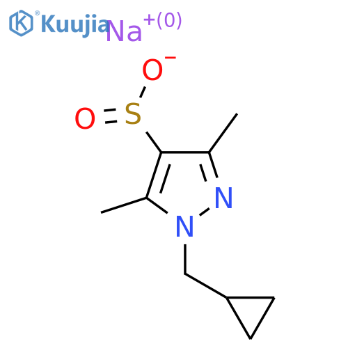 sodium 1-(cyclopropylmethyl)-3,5-dimethyl-1H-pyrazole-4-sulfinate structure