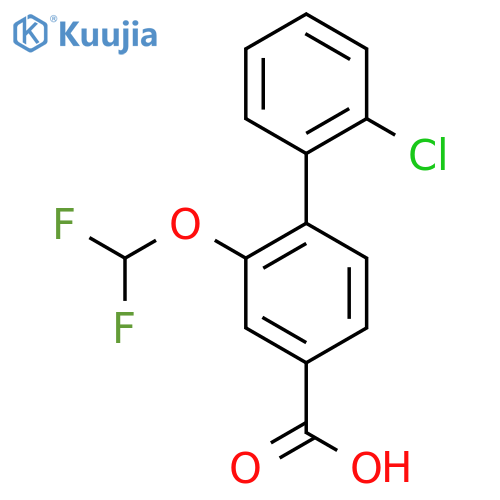 4-(2-chlorophenyl)-3-(difluoromethoxy)benzoic acid structure