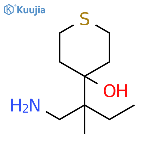 2H-Thiopyran-4-ol, 4-[1-(aminomethyl)-1-methylpropyl]tetrahydro- structure