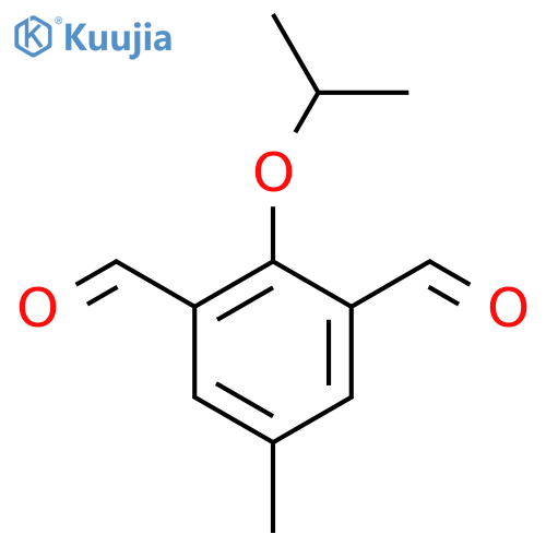 5-Methyl-2-(propan-2-yloxy)benzene-1,3-dicarbaldehyde structure