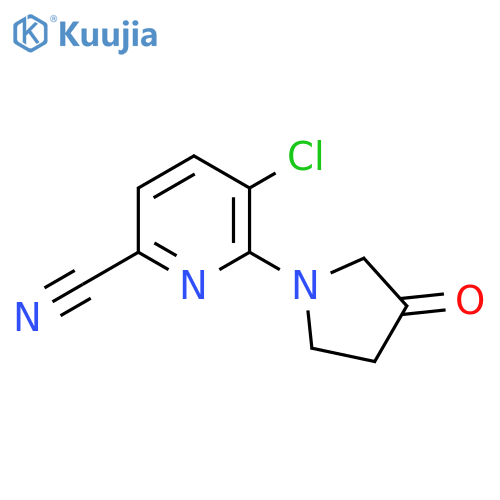 2-Pyridinecarbonitrile, 5-chloro-6-(3-oxo-1-pyrrolidinyl)- structure