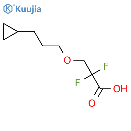 Propanoic acid, 3-(3-cyclopropylpropoxy)-2,2-difluoro- structure