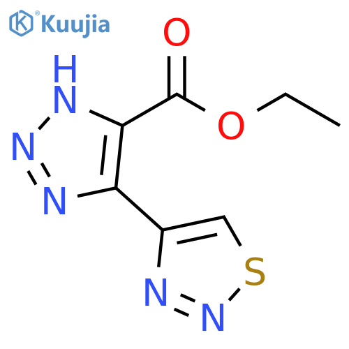 1H-1,2,3-Triazole-5-carboxylic acid, 4-(1,2,3-thiadiazol-4-yl)-, ethyl ester structure