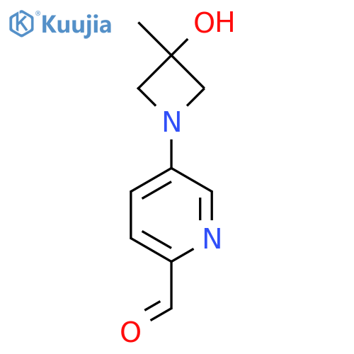 5-(3-Hydroxy-3-methylazetidin-1-yl)pyridine-2-carbaldehyde structure