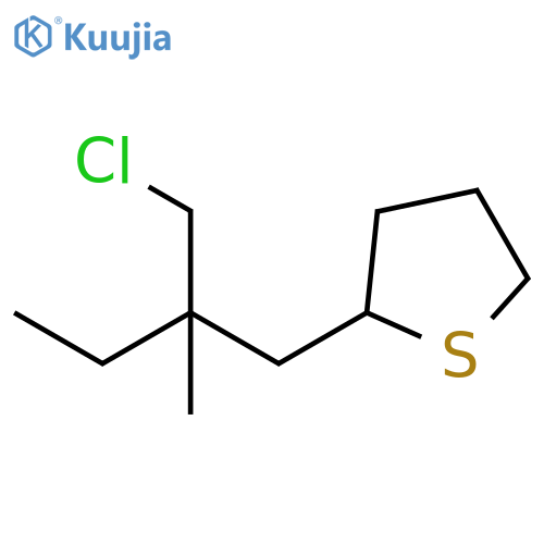 Thiophene, 2-[2-(chloromethyl)-2-methylbutyl]tetrahydro- structure
