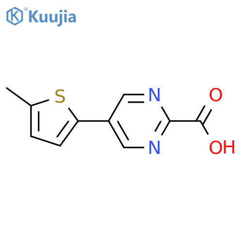 5-(5-Methylthiophen-2-yl)pyrimidine-2-carboxylic acid structure