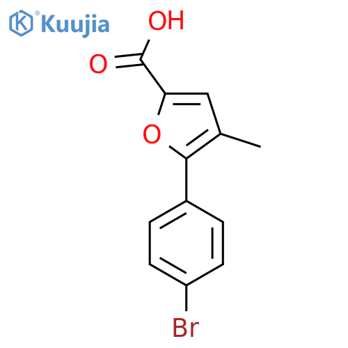 5-(4-Bromophenyl)-4-methylfuran-2-carboxylic acid structure