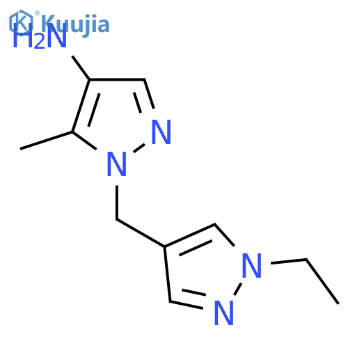 1-(1-ethyl-1H-pyrazol-4-yl)methyl-5-methyl-1H-pyrazol-4-amine structure