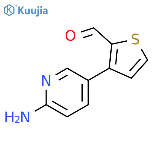 2-Thiophenecarboxaldehyde, 3-(6-amino-3-pyridinyl)- structure
