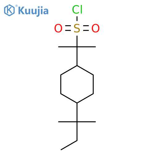 2-4-(2-methylbutan-2-yl)cyclohexylpropane-2-sulfonyl chloride structure
