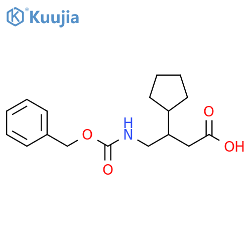 Cyclopentanepropanoic acid, β-[[[(phenylmethoxy)carbonyl]amino]methyl]- structure