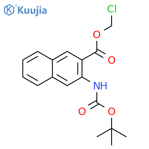 2-Naphthalenecarboxylic acid, 3-[[(1,1-dimethylethoxy)carbonyl]amino]-, chloromethyl ester structure