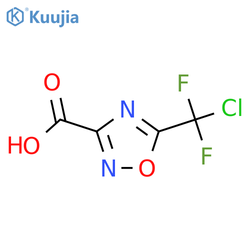 5-(chlorodifluoromethyl)-1,2,4-oxadiazole-3-carboxylic acid structure