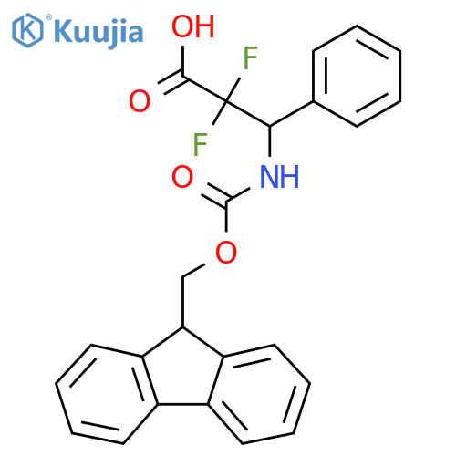 3-({[(9H-fluoren-9-yl)methoxy]carbonyl}amino)-2,2-difluoro-3-phenylpropanoic acid structure