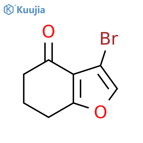 3-Bromo-4,5,6,7-tetrahydro-1-benzofuran-4-one structure