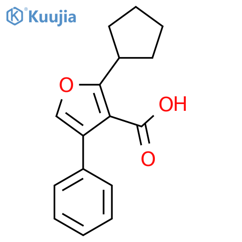 2-cyclopentyl-4-phenylfuran-3-carboxylic acid structure