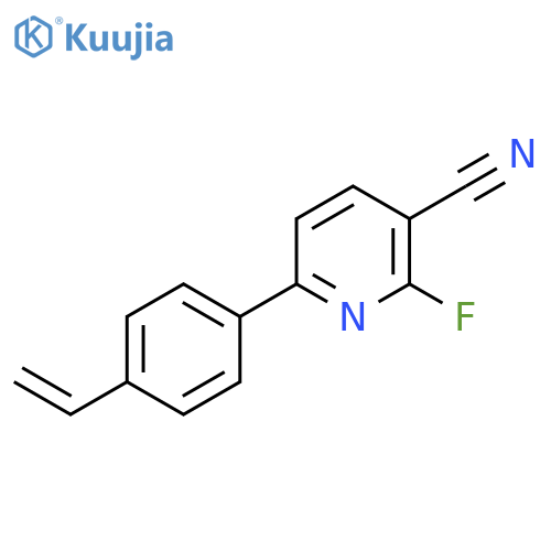 6-(4-ethenylphenyl)-2-fluoropyridine-3-carbonitrile structure