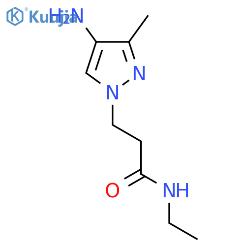 3-(4-amino-3-methyl-1H-pyrazol-1-yl)-N-ethylpropanamide structure