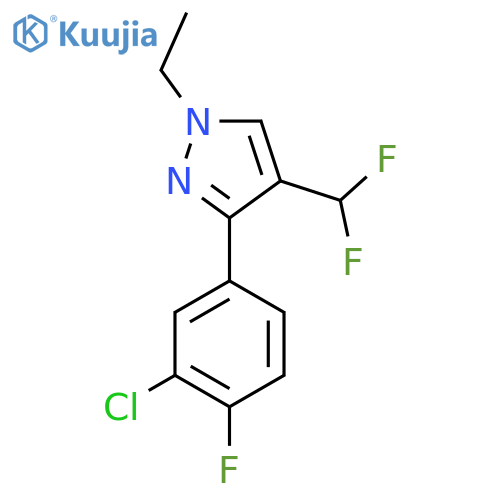 3-(3-chloro-4-fluorophenyl)-4-(difluoromethyl)-1-ethyl-1H-pyrazole structure