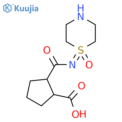2-(1-oxo-1lambda6-thiomorpholin-1-ylidene)carbamoylcyclopentane-1-carboxylic acid structure