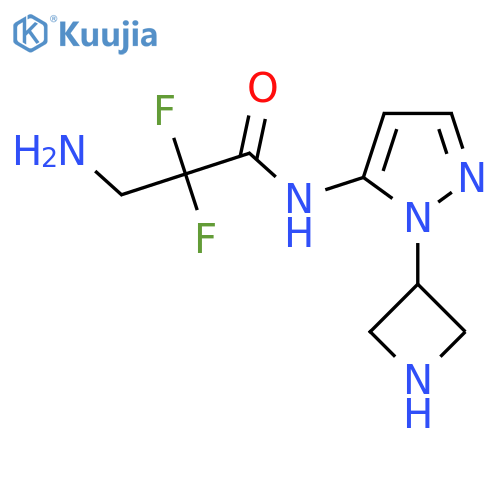 3-amino-N-1-(azetidin-3-yl)-1H-pyrazol-5-yl-2,2-difluoropropanamide structure