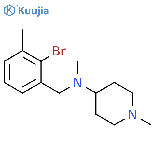 4-Piperidinamine, N-[(2-bromo-3-methylphenyl)methyl]-N,1-dimethyl- structure