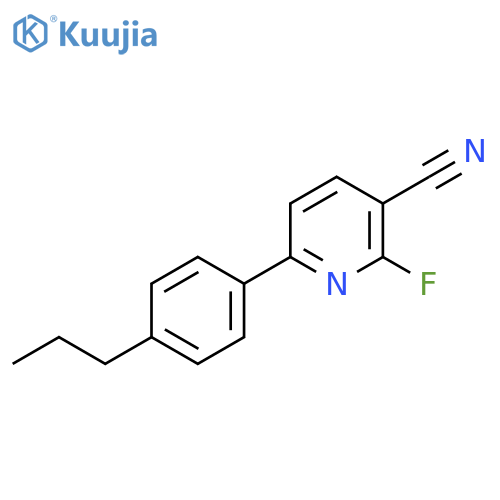2-Fluoro-6-(4-propylphenyl)pyridine-3-carbonitrile structure