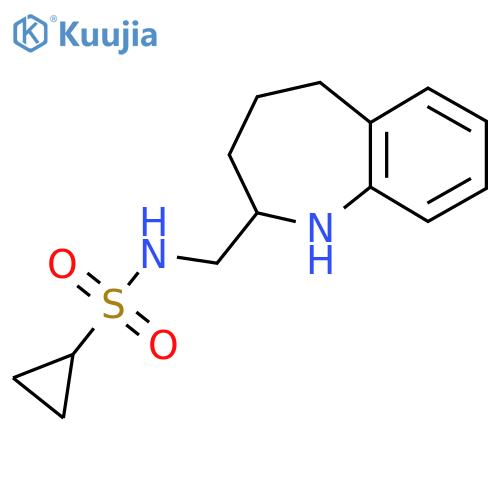 N-[(2,3,4,5-tetrahydro-1H-1-benzazepin-2-yl)methyl]cyclopropanesulfonamide structure