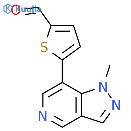 2-Thiophenecarboxaldehyde, 5-(1-methyl-1H-pyrazolo[4,3-c]pyridin-7-yl)- structure