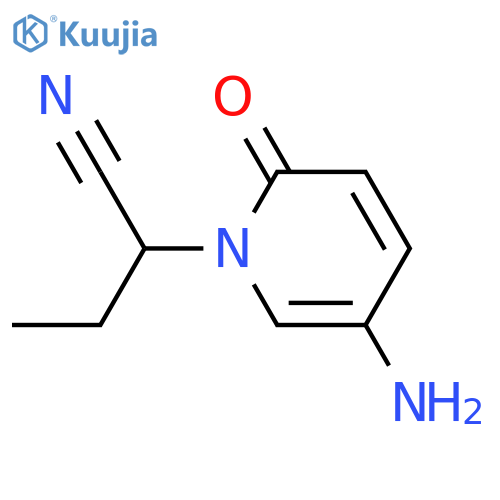 2-(5-amino-2-oxo-1,2-dihydropyridin-1-yl)butanenitrile structure