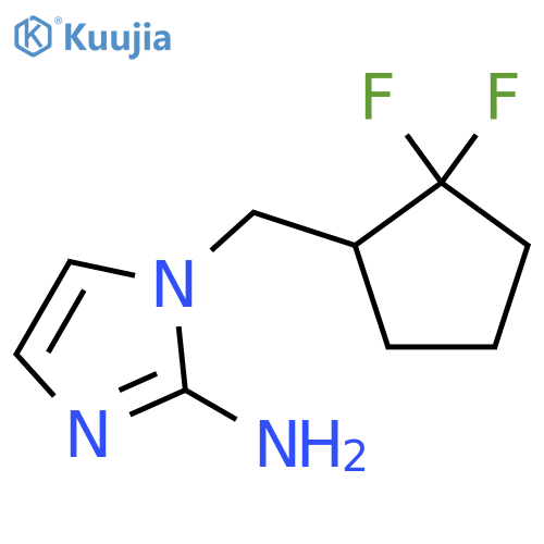 1-(2,2-difluorocyclopentyl)methyl-1H-imidazol-2-amine structure