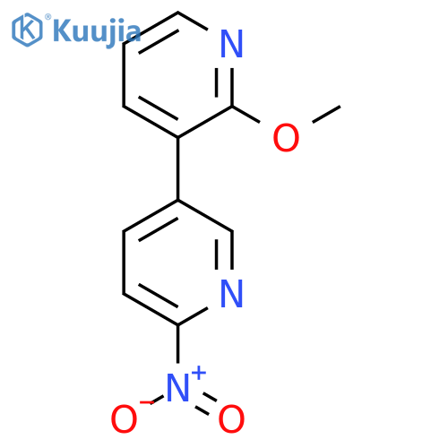 2-Methoxy-3-(6-nitropyridin-3-yl)pyridine structure