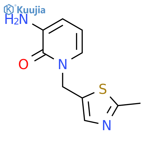 3-amino-1-(2-methyl-1,3-thiazol-5-yl)methyl-1,2-dihydropyridin-2-one structure