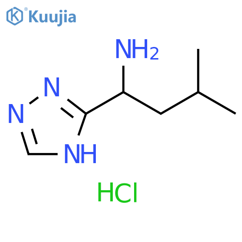 1H-1,2,4-Triazole-5-methanamine, α-(2-methylpropyl)-, hydrochloride (1:2) structure