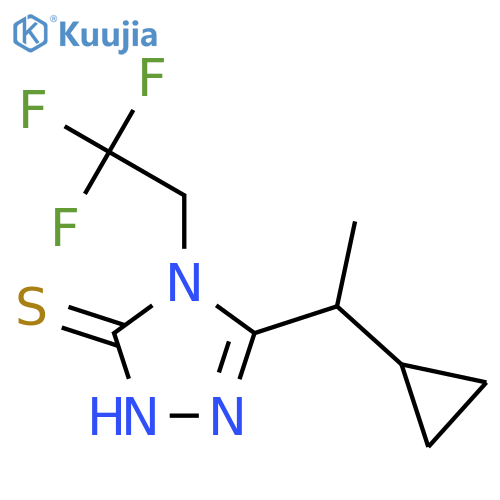 3H-1,2,4-Triazole-3-thione, 5-(1-cyclopropylethyl)-2,4-dihydro-4-(2,2,2-trifluoroethyl)- structure