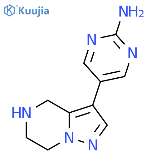 5-{4H,5H,6H,7H-pyrazolo[1,5-a]pyrazin-3-yl}pyrimidin-2-amine structure