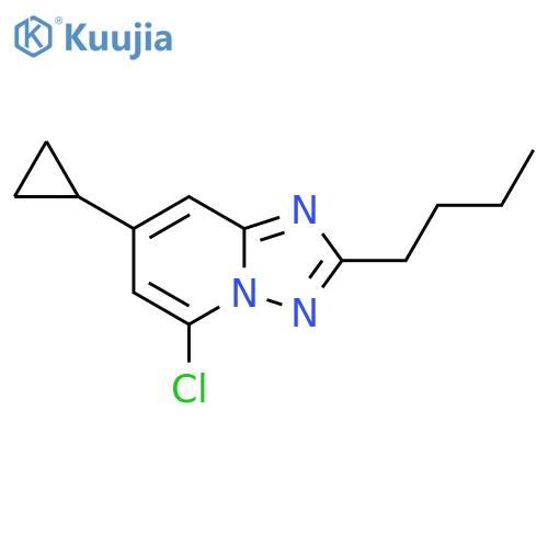 2-butyl-5-chloro-7-cyclopropyl-1,2,4triazolo1,5-apyridine structure