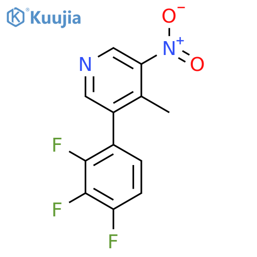 4-Methyl-3-nitro-5-(2,3,4-trifluorophenyl)pyridine structure