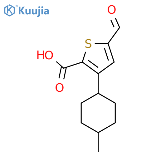 5-Formyl-3-(4-methylcyclohexyl)thiophene-2-carboxylic acid structure