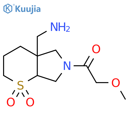4a-(Aminomethyl)-6-(2-methoxyacetyl)-octahydro-1lambda6-thiopyrano[2,3-c]pyrrole-1,1-dione structure