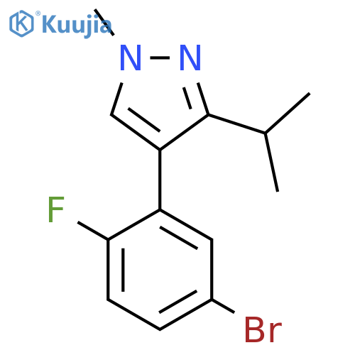 4-(5-bromo-2-fluorophenyl)-1-methyl-3-(propan-2-yl)-1H-pyrazole structure