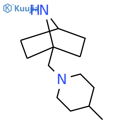 1-[(4-Methylpiperidin-1-yl)methyl]-7-azabicyclo[2.2.1]heptane structure