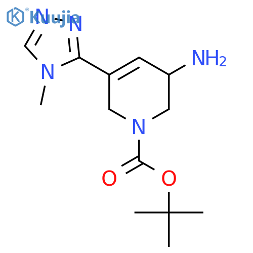 tert-butyl 3-amino-5-(4-methyl-4H-1,2,4-triazol-3-yl)-1,2,3,6-tetrahydropyridine-1-carboxylate structure